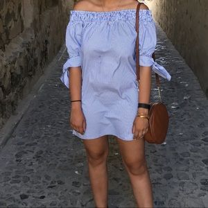 Off the shoulder dress!